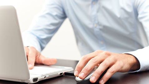 businessman on laptop computer