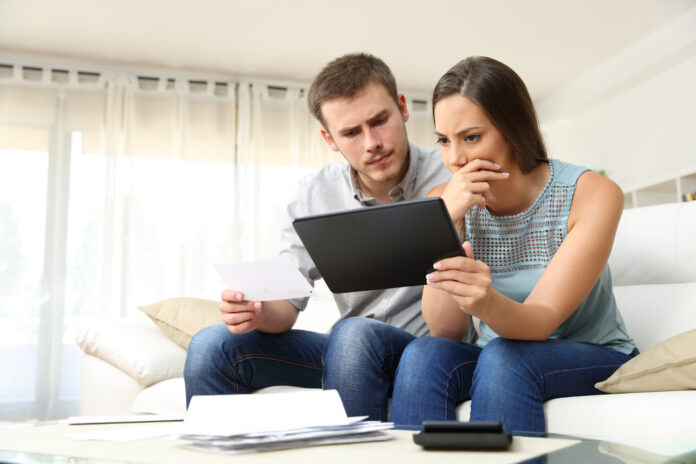 bank-statements-worry-finances-debt