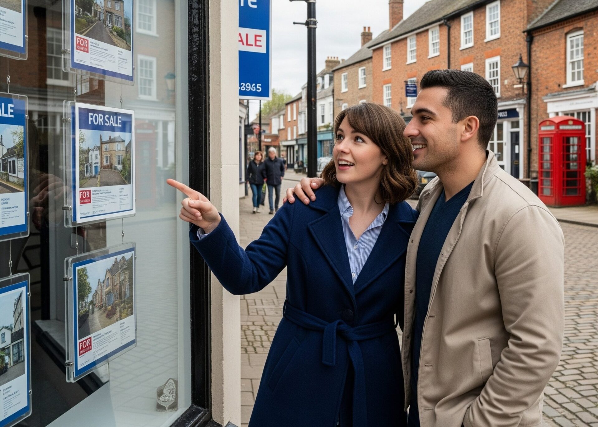 market town estate agent window