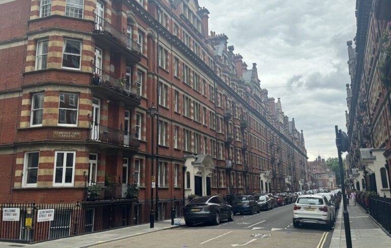 A residential street in London's Marylebone
