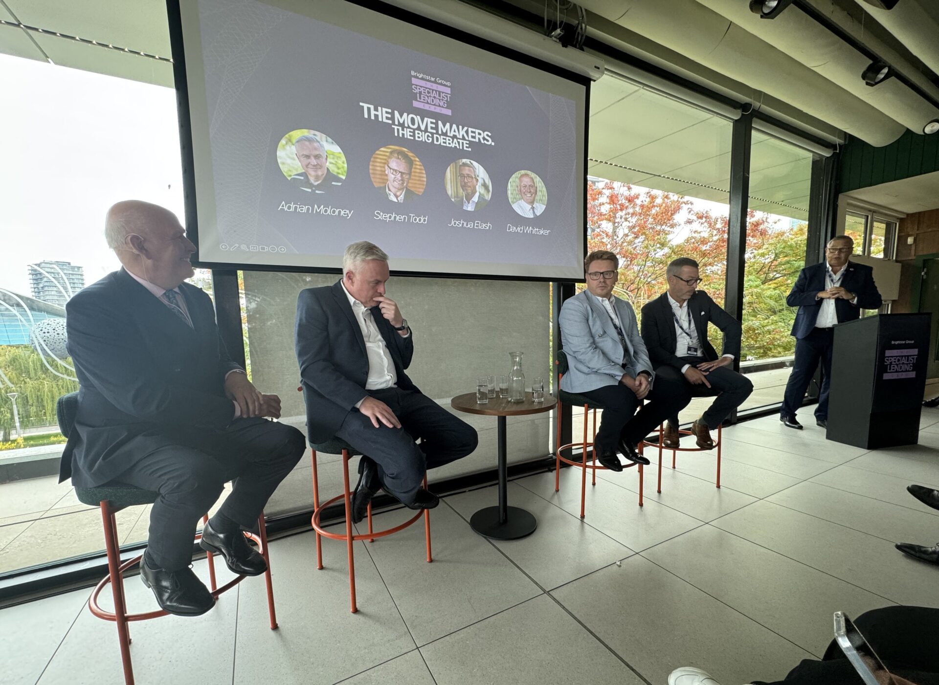 David Whittaker, CEO of Keystone; Adrian Moloney, group intermediary sales director at One Savings Bank; Stephen Todd, chief commercial officer and co-founder at VAS and Joshua Elash, CEO of MT Finance.