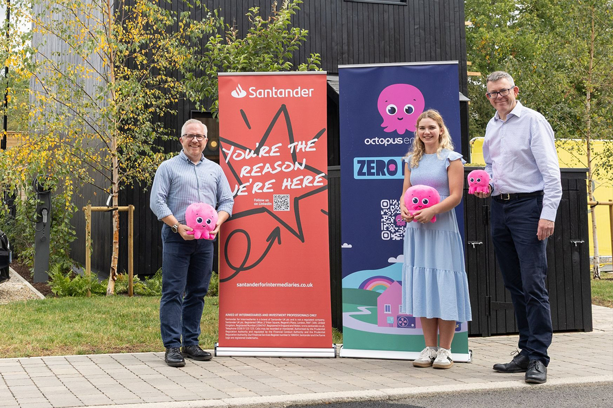 Octopus Energy and Santander launch Zero Bills mortgage at a Zero Bills site in Epping, developed by gs8
