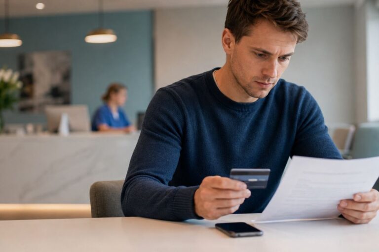 Private Healthcare Bill and credit card