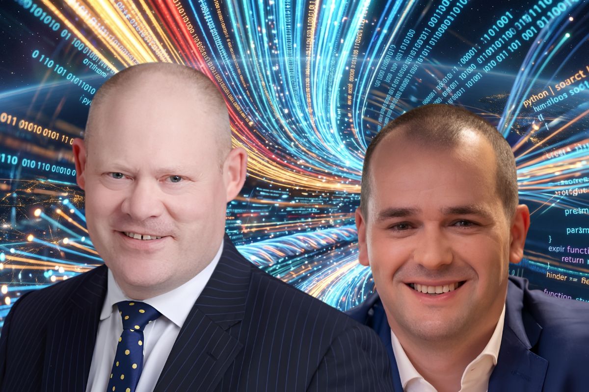 Colin Field, chief executive officer of Saffron Building Society and Teo Blidarus, chief executive officer and founder of FintechOS